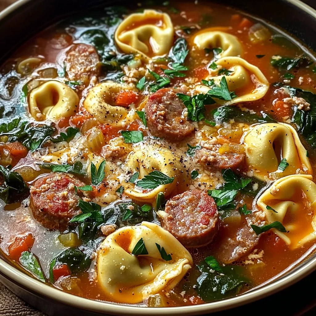 Autumn Tortellini Soup With Sausage