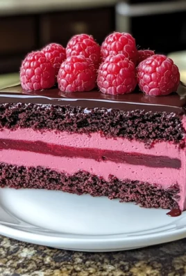 Dark Chocolate Raspberry Mousse Cake