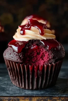 Halloween Vampire Bite Cupcakes