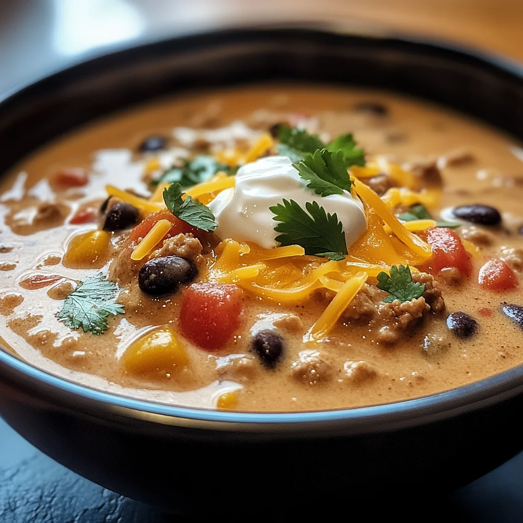 High Protein Creamy Taco Soup