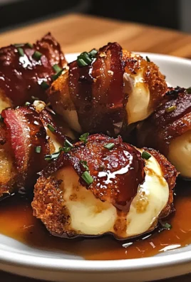 Indulge in Crispy Turkey Turkey Bacon Mozzarella Poppers with Sweet Glaze