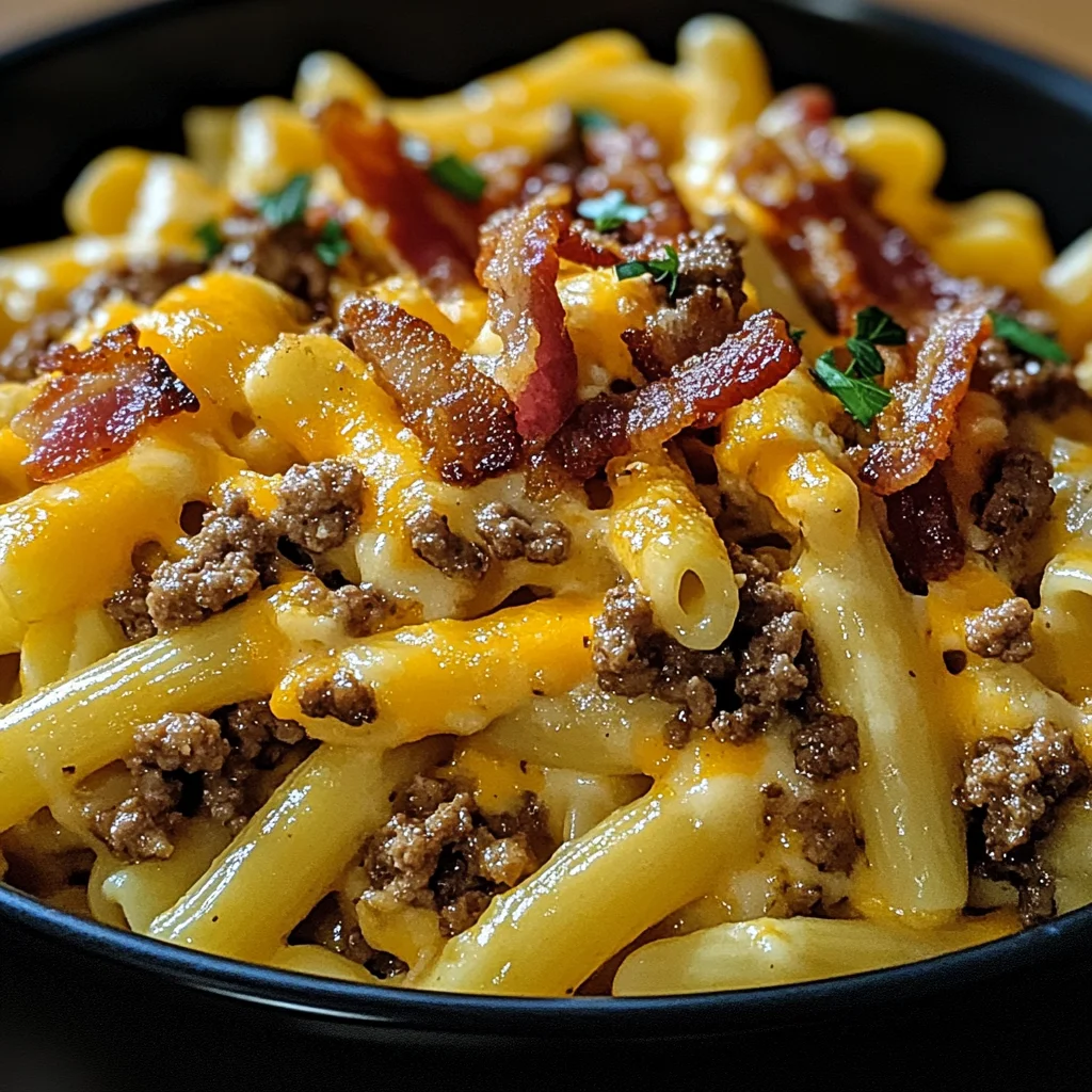 Loaded Bacon Cheeseburger Pasta