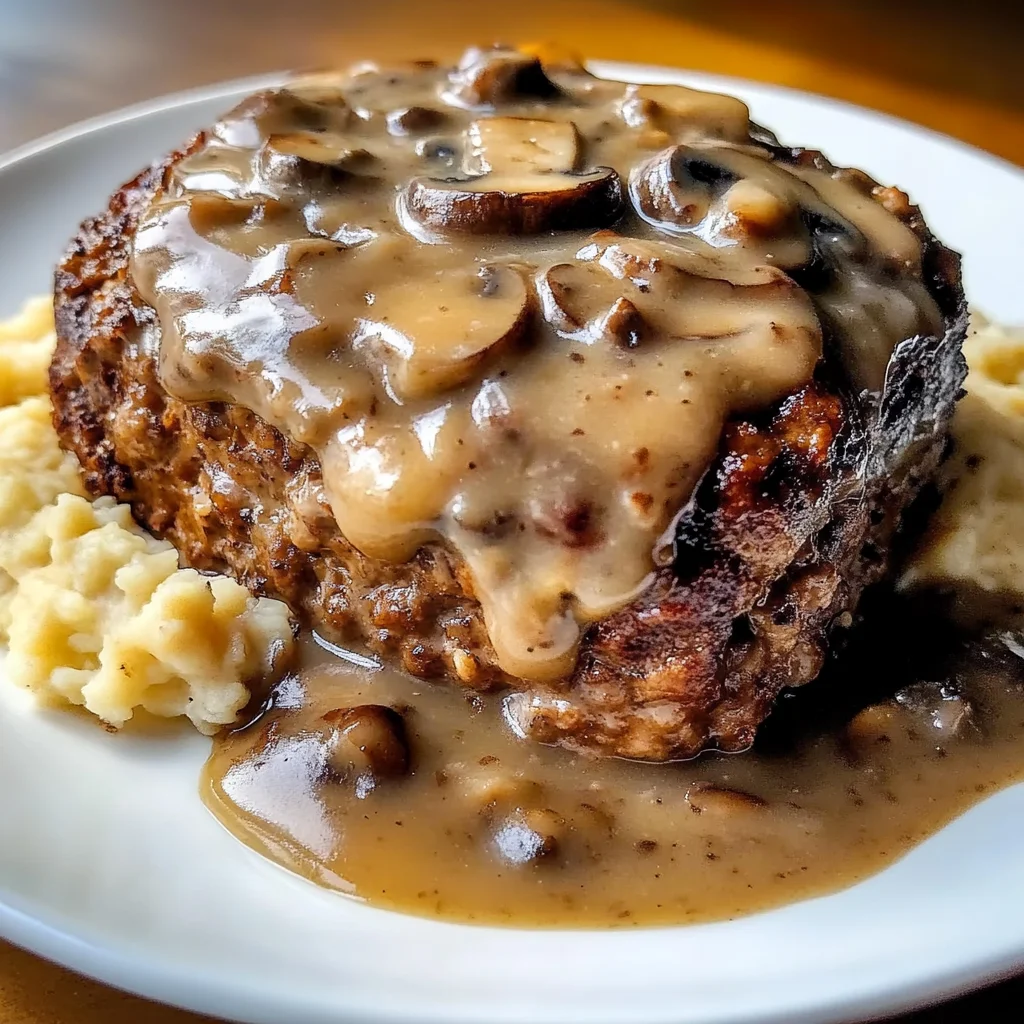 Meatloaf with Mushroom Gravy
