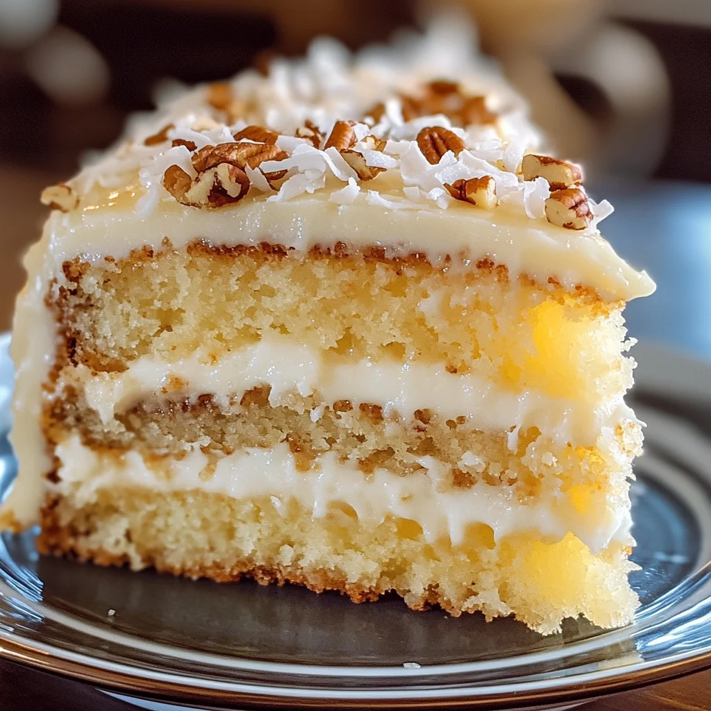 Pineapple Coconut God Bless America Cake