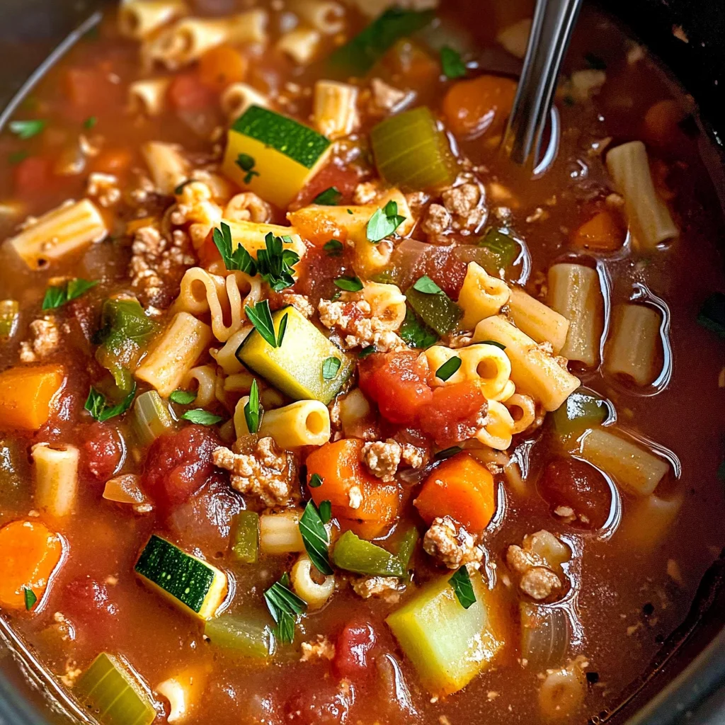 Slow Cooker Pasta E Fagioli Soup {Olive Garden copy-cat}