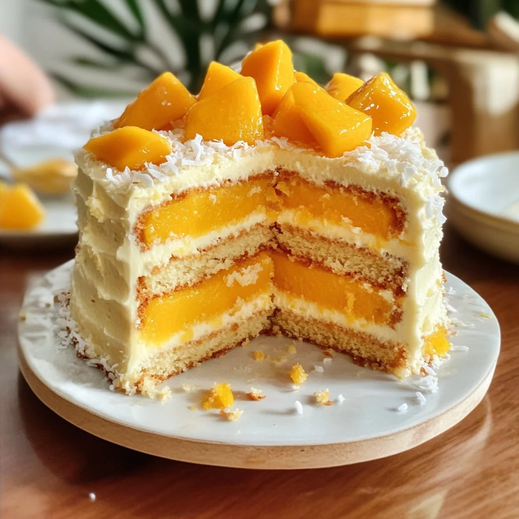 Vegan Mango Coconut Cake
