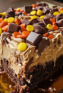 Chocolate Peanut Butter Poke Cake
