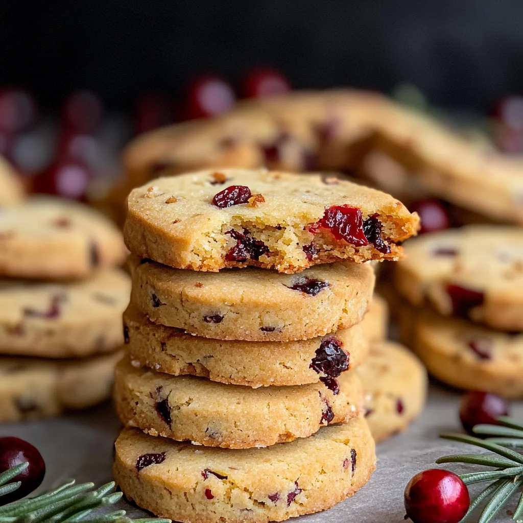 Cranberry Shortbread Cookies