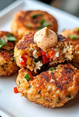 Mini Crawfish Cakes with Red Pepper Remoulade