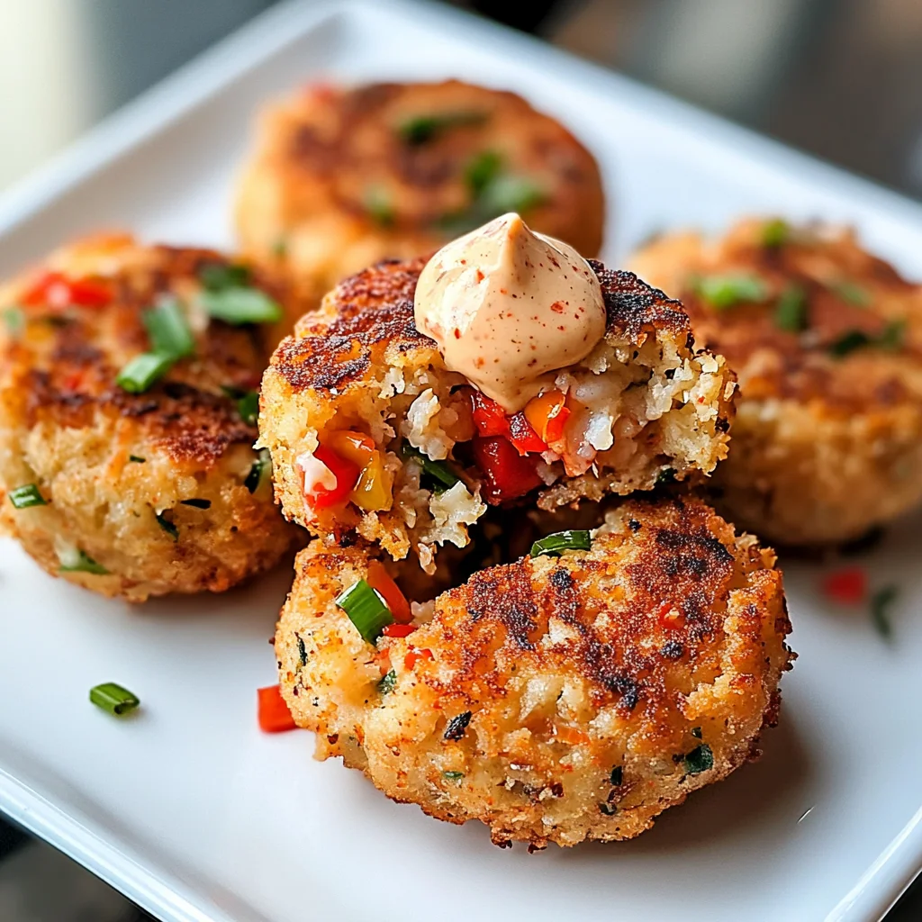 Mini Crawfish Cakes with Red Pepper Remoulade