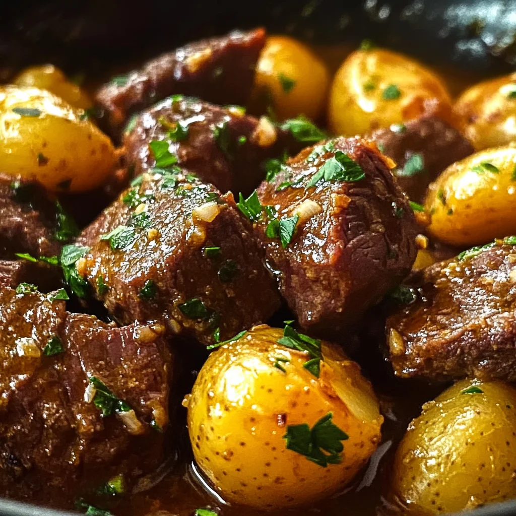Slow Cooker Garlic Butter Beef