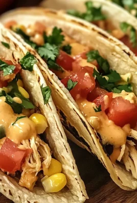 Slow Cooker Queso Chicken Tacos