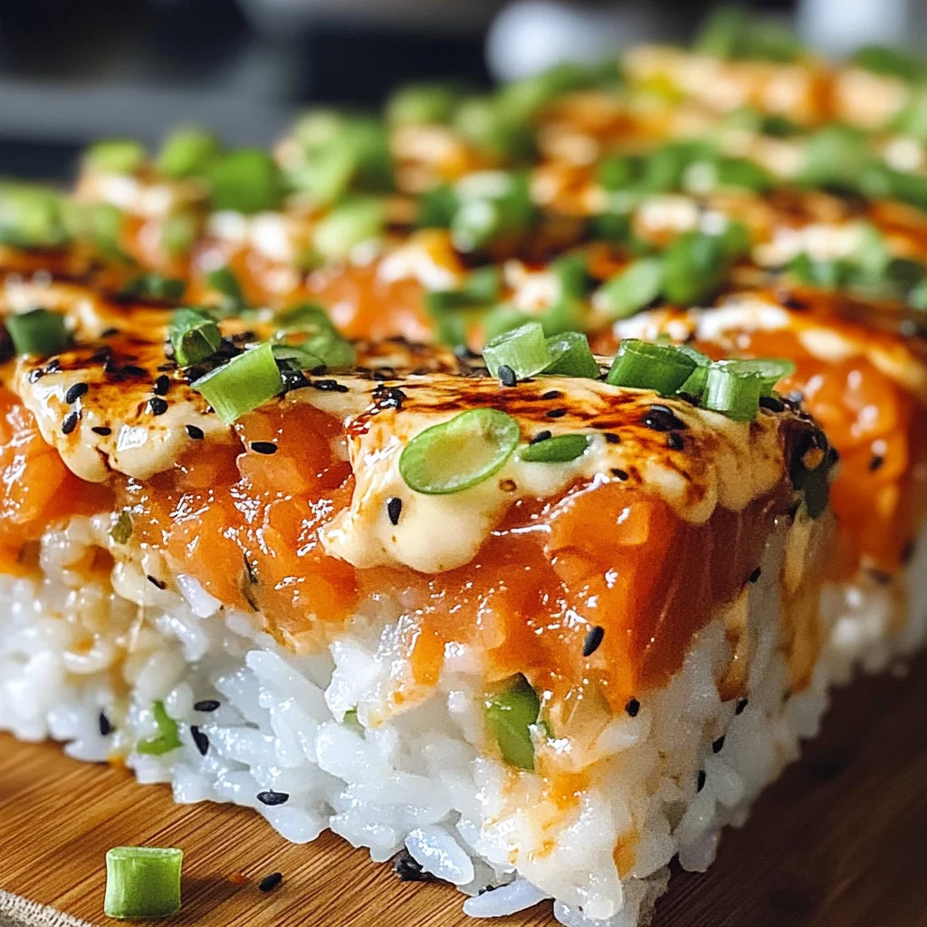 Spicy Salmon Sushi Bake