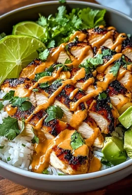 Sweet Chili Chicken Bowl with Coconut Lime Drizzle