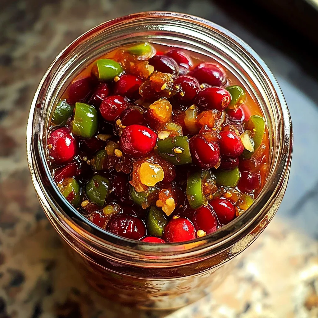Sweet & Spicy Cranberry Jalapeño Cowboy Candy:1Amazing Treat