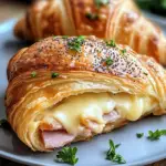 Brunch Baked chicken ham and Cheese Croissants for Effortless Mornings
