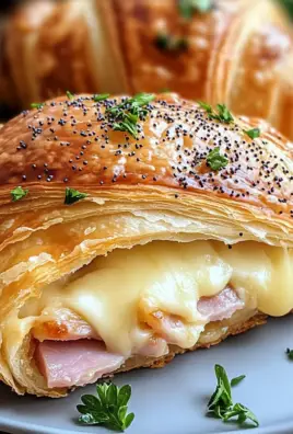 Brunch Baked chicken ham and Cheese Croissants for Effortless Mornings