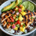 Chicken Bowl with Pineapple Salsa