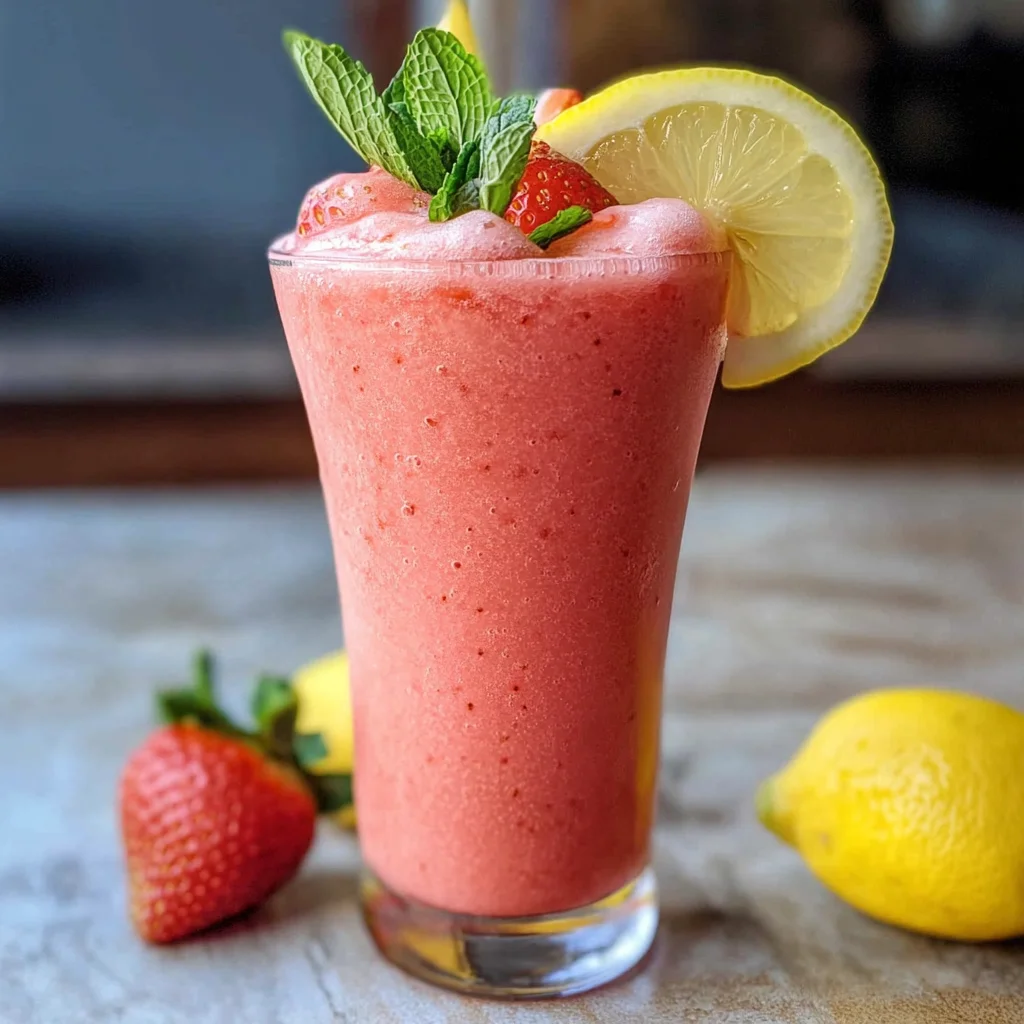 Frozen strawberry lemonade