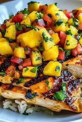 Lemon Ginger Chicken with Pineapple Mango Salsa