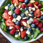 Spinach Berry Salad with Sweet Poppy Seed Dressing