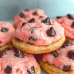 Strawberry Cake Mix Cookies with Chocolate Chips