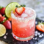 Strawberry Lime Mocktail Margarita