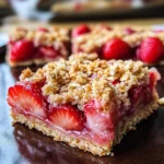 Strawberry Oatmeal Crumble Bars
