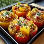 Teriyaki Pineapple Chicken & Rice Stuffed Peppers Bliss